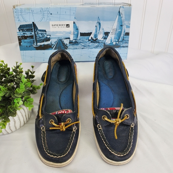Slperry Top-Sider Angelfish Navy/Patch Mad Women's Slide-In Shoes Size 7.5 M - Picture 3 of 12